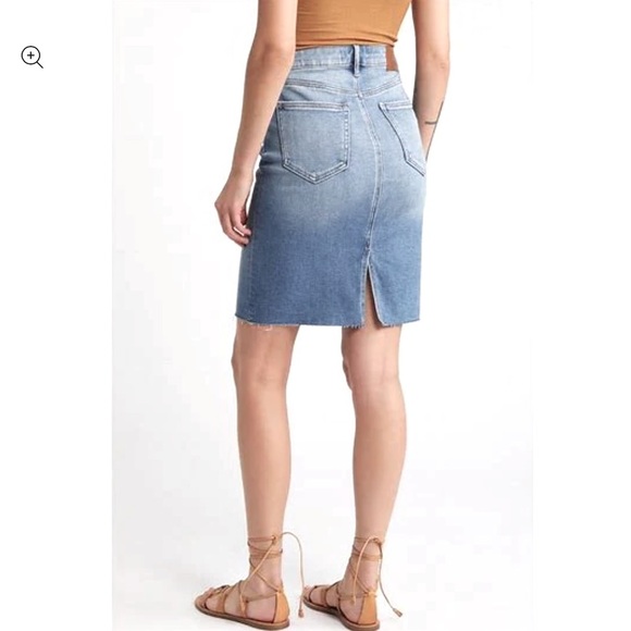 Sundance Denim Pencil Skirt with Raw Hem Size XS - Picture 4 of 7